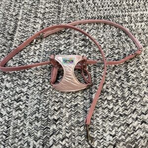 Pink PuppyTie Dog Harness and Leash Set